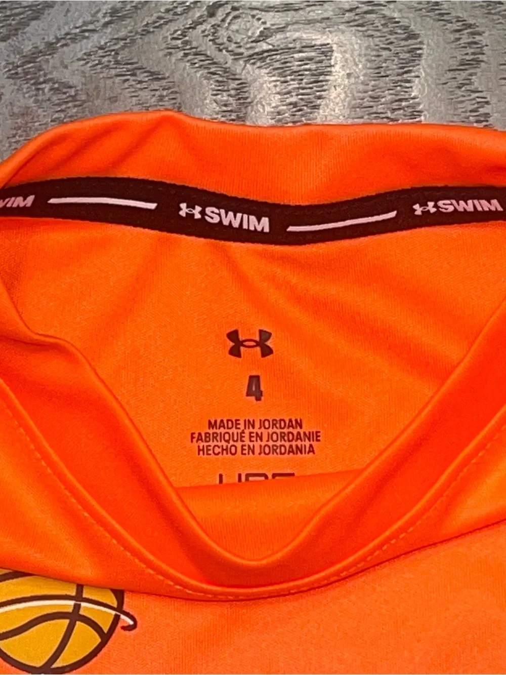 Under Armour Orange Sports  Basketball  Swim Leash Guard NWT Boys 4 UPF 50